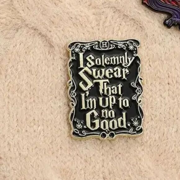 I solemnly swear that I'm up to no good alloy pin - Picture 2 of 4